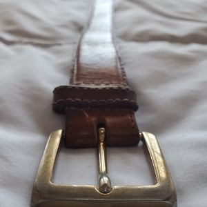 Vintage Yves Saint Laurent Brown Leather Belt